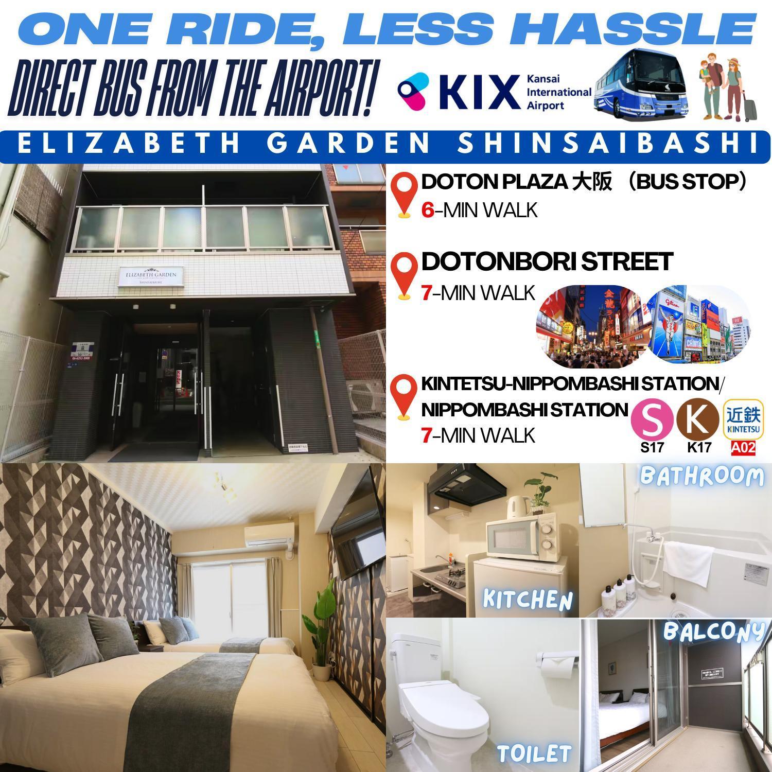 Elizabeth Garden Shinsaibashi Apartment Osaka Luaran gambar